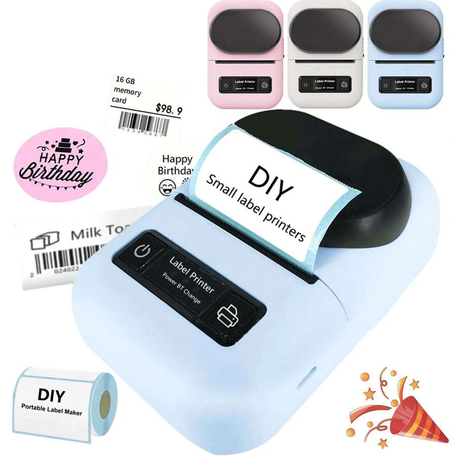 Portable Adhesive Barcode Logo Thermal Mini Name Label Sticker Label