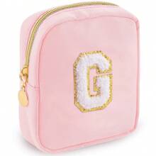 1PC Academy Style Nylon Towel Embroidered Letter Makeup Bag Valentine's Day Gift Indoor Toilet Bag Lipstick Cosmetics Travel Vacation Storage Bag Key Card Miscellaneous Storage Change Bag Makeup Organizer Makeup Storage Bag Mini Pouch Travel Small Makeup Case Accessories Make Up Holder Brush Bag Make Up Container Cosmetic Bag Travel Essentials Ladies Accessories Travelling Stuff Makeup Bags Makeup Pouch Make Up Pouch