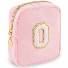 1PC Academy Style Nylon Towel Embroidered Letter Makeup Bag Valentine's Day Gift Indoor Toilet Bag Lipstick Cosmetics Travel Vacation Storage Bag Key Card Miscellaneous Storage Change Bag Makeup Organizer Makeup Storage Bag Mini Pouch Travel Small Makeup Case Accessories Make Up Holder Brush Bag Make Up Container Cosmetic Bag Travel Essentials Ladies Accessories Travelling Stuff Makeup Bags Makeup Pouch Make Up Pouch