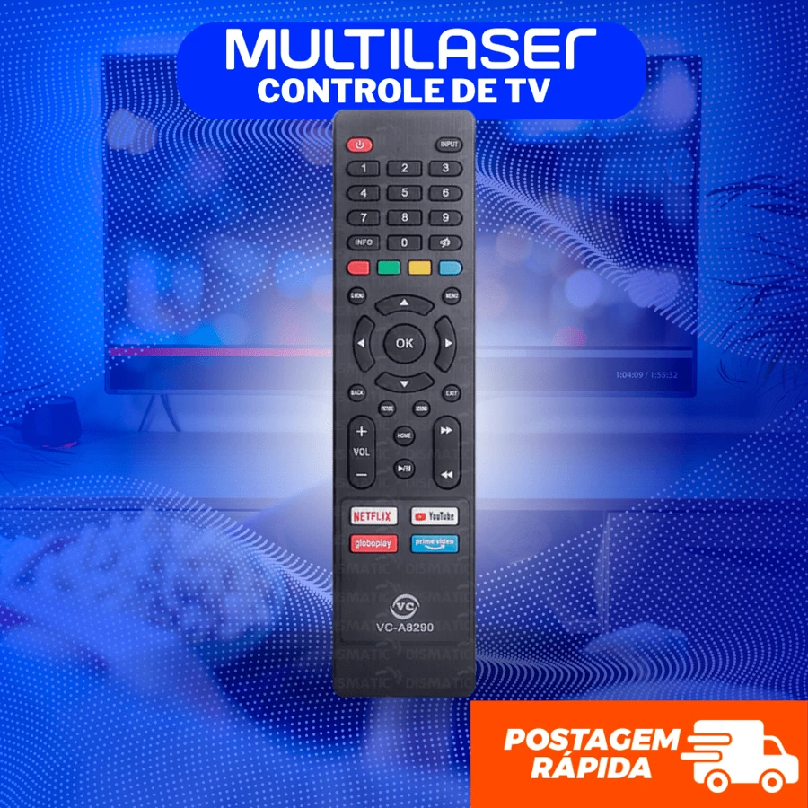 Control For Multilaser Smart TV 9147 9140 Prime Video Key 9143 TL011 TL012 - 黑色 - 查看 1