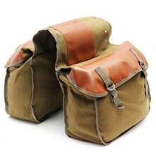 Motorcycle Saddle Bags Throw Over Panniers Travel Expandable Saddlebag Storage - Khaki - View 2