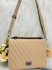 Women's Crossbody Bag, For Events. Swivel Lock And Zipper Closure. Detachable And Adjustable Straps - Màu Khaki - Xem 1