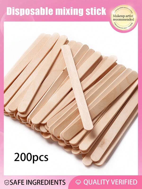 1000/800/600/500/300/200/100/50/10pcs Disposable Wooden Sticks, Wooden Wax Sticks - Body Eyebrows, Lips, Nose Small Waxing Application Sticks For Hair Removal And Smooth Skin