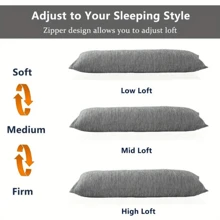 Cooling Memory Foam Full Body Pillow For Side Sleepers, 20x54 Inch, Large Firm Pillow For Adults