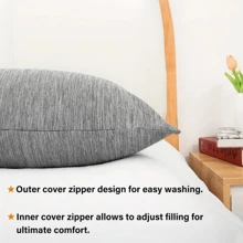 Cooling Memory Foam Full Body Pillow For Side Sleepers, 20x54 Inch, Large Firm Pillow For Adults