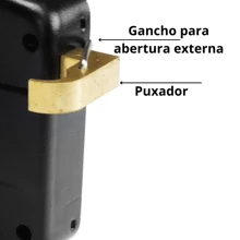 Anti-Theft Steel Gate Lock Kit With 3 Keys Premium Finish - 黑色 - 查看 4