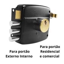 Anti-Theft Steel Gate Lock Kit With 3 Keys Premium Finish - 黑色 - 查看 5