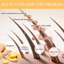 1 pieza Barra de champú de jengibre, control de aceite de limpieza profunda, antifrizz, jabón natural con aceites esenciales de plantas - Amarillo - Ver 6