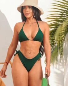 Bikini - 墨綠色 - 查看 2