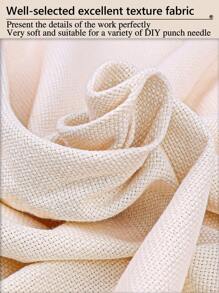 قطعتان من قماش التطريز البيج DIY ، مصنوع من قماش البوليستر ذو ملمس جيد باليد ، سطح نظيف ، وغرز منتظمة للحصول على منتج نهائي أنيق