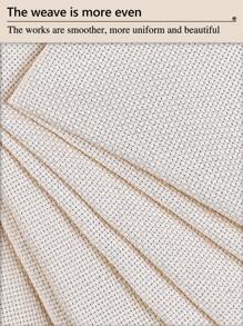 قطعتان من قماش التطريز البيج DIY ، مصنوع من قماش البوليستر ذو ملمس جيد باليد ، سطح نظيف ، وغرز منتظمة للحصول على منتج نهائي أنيق