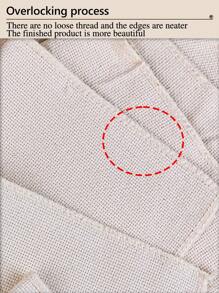 قطعتان من قماش التطريز البيج DIY ، مصنوع من قماش البوليستر ذو ملمس جيد باليد ، سطح نظيف ، وغرز منتظمة للحصول على منتج نهائي أنيق