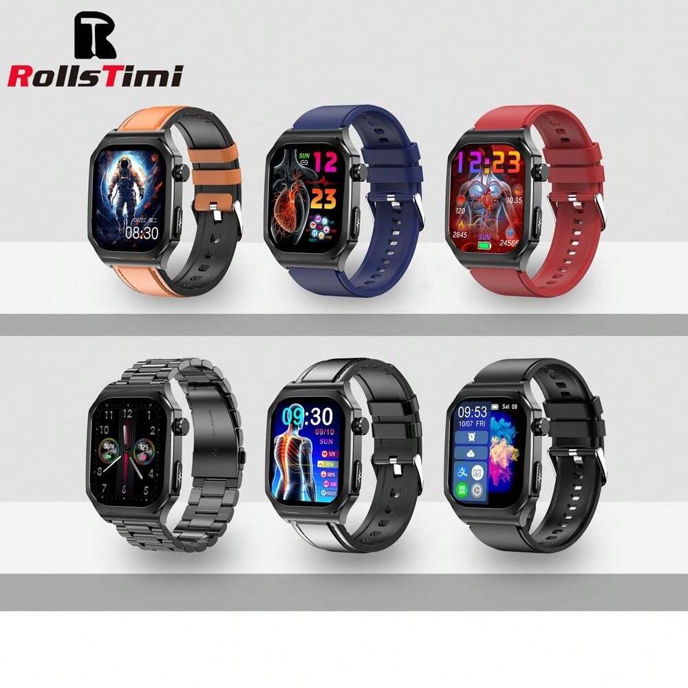 Rolls Timi ROLLS TIMI Health Watches 2.04 Inch AMOLED High Definition