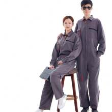 2024 New Work Overall Uniform Men Women Working Coveralls Welding Suit Car Repair Workshop Mechanic Plus Size Clothes - Grey - View 7