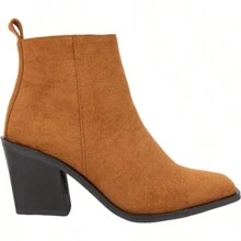 Bota texana camel con tacón medio de 8 cm, diseño antiderrapante y cómodo. - Camel - Ver 2