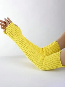 1 Cặp Găng Tay Thời Trang Nữ Ấm Áp Dài Gothic Lolita Tự Làm Găng Tay Đan Co Giãn Ngón Tay Găng Tay Trơn Cổ Điển Bảo Vệ Tay Áo Móc Tay Giữ Ấm Tay Găng Tay Khuỷu Tay Dài Không Ngón Tay Đan Len Tay Áo Mùa Đông Màu Trơn - Nhiều màu - Xem 18