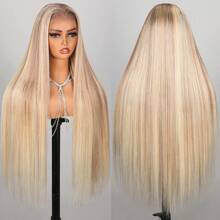 P10/613 Highlight Blonde Lace Front Wigs Human Hair 12A 180% Ombre Blonde Straight Wigs Human Hair Pre Plucked 13x4 HD Lace Front Wigs Human Hair 24 Inch - S10/613 - View 2