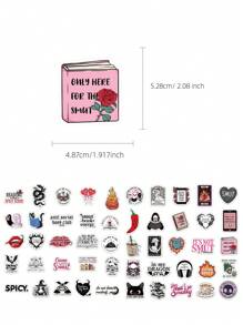 50 piezas Pegatinas para portátil, libreta y estuche de teléfono celular, pegatinas decorativas - Multicolor - Ver 6