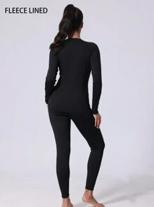 Long Johns Thermal Underwear For Women Thermal Lined Base Layer Pajama Set Cold Weather Winter Gym Exercise Outdoor Sports Running Skiing Basketball Riding Hunting Base Thermal Suit Thermal Underwear Top Pants Suit