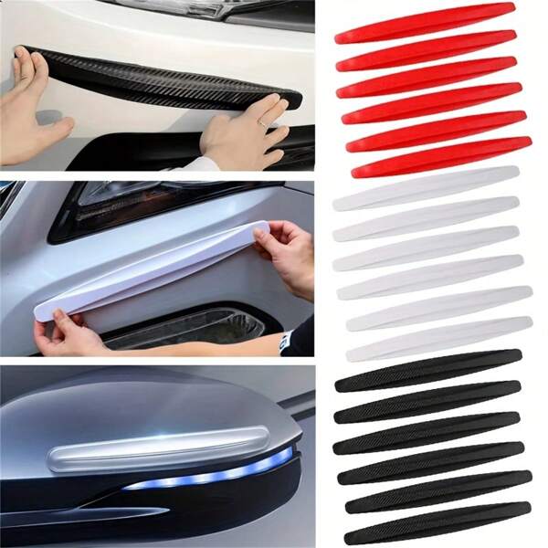 4pcs New Car Bumper Corner Guard Protector Decorative Trim, Universal For Front And Rear Bumpers