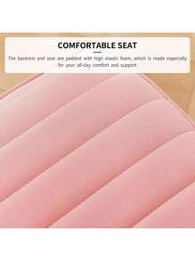 Silla de escritorio sin brazos con ruedas y giro, tapizada en terciopelo rosa, silla de oficina en casa de respaldo medio ajustable para adolescentes, escritorio de tocador, dormitorio, sala de estar (Terciopelo-Rosa) - Rosa terciopelo - Ver 5