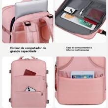 Viral Backpack Laptop Travel School Waterproof Business Notebook Waterproof Tennis Storage-WP - Màu be - Xem 2