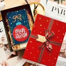 50 cái/gói Thiệp Giáng sinh "Merry Christmas", Quà tặng trang trí/Thiệp tên, Thiệp chúc mừng, Thiệp cảm ơn, Đồ trang trí quà tặng - Nhiều màu - Xem 2