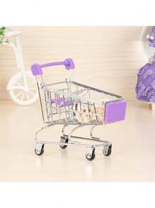 1pc Mini Kim Loại Thời Trang Sáng Tạo Siêu Thị Xe Đẩy Phụ Kiện Tổ Chức Xe Đẩy, Trẻ Em Xe Đẩy Nhỏ Để Lưu Trữ Trên Bàn Làm Việc Văn Phòng, Quà Tặng Cho Các Bà Mẹ - Nhiều màu - Xem 8