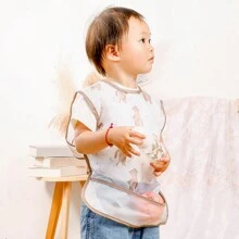 1 pieza Babero sin mangas impermeable y lavable para bebé/niño pequeño