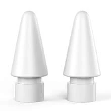 2/4 Packungen Ersatz-Spitzen kompatibel mit Apple Pencil 2. / 1. Generation, Spitzen ohne Verschleiß für präzise Kontrolle und Schreiben wie mit einem echten Stift, iPencil Spitzen kompatibel mit iPad Pro Pencil 2.Gen / Pencil 1.Gen