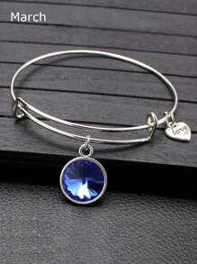 1 chiếc vòng tay dây sắt đính đá 12 màu thời trang Châu Âu & Mỹ - vòng đeo tay - Xem 22