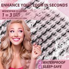 140 Stücke C-Curl Märchen Wimpernbüschel 8-18mm Cartoon Wimpernbüschel C-Curl Spread - WideSpan DIY Wimpernverlängerung Feuchte ausgeweitete spitze Anime Wimpern Einzelfallsche Wimpernbüschel mit 0,05 mm ultra-dünnem unsichtbarem Wimpernband