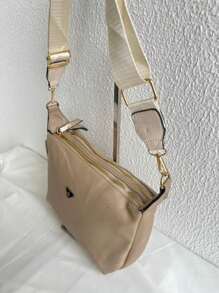Excellent Bag Women's Bag With Two Zippers / Synthetic Leather - Màu be - Xem 2