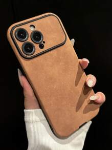 1 Ốp lưng điện thoại chống rơi bằng da mờ tương thích với iPhone 16/1514/13/11 - màu nâu - Xem 1