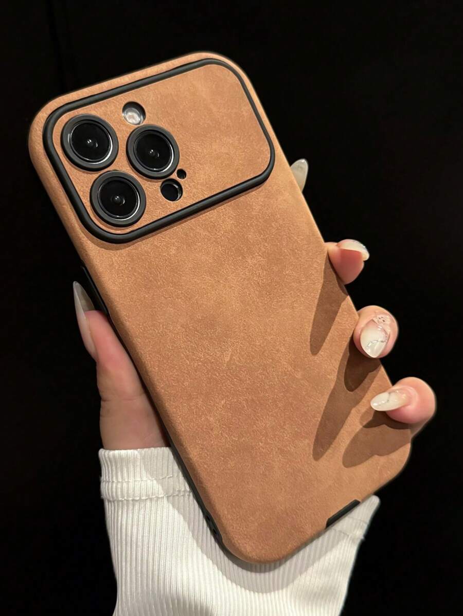 1 Ốp lưng điện thoại chống rơi bằng da mờ tương thích với iPhone 16/1514/13/11 - màu nâu - Xem 1