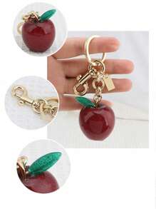 1 Piece Of Oversized Apple Keychain Pendant - Bag Charm Pendant - A Good Choice As A Halloween And Christmas Holiday Gift - Oversized Cherry Pendant - Fashionable Apple Pendant Accessories Ladies Bag Car Accessories School