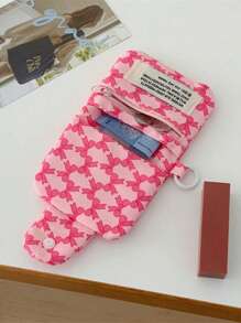 Ví hoa và thắt nút nhiều lớp, túi đựng đồ mini di động, túi đựng tai nghe, chặn RFID, quà tặng màu hồng cho phụ nữ - Nhiều màu - Xem 9