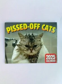 2025 Angry Cat Calendar - Funny Monthly Hanging Calendar, Creative Design - Monthly Planner For Home And Office Decor - 2025 Angry Cat Calendar - View 1