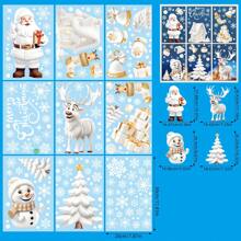Miếng dán cửa sổ Giáng sinh – Thiết kế đột phá 3D với Ông già Noel, Người tuyết, Tuần lộc và Bông tuyết, Miếng dán cửa sổ Giáng sinh có thể tháo rời và tái sử dụng để trang trí nhà ngày lễ, Miếng dán tĩnh cho cửa sổ kính - Nhiều màu - Xem 15