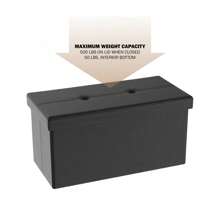 30-Inch Folding Storage Ottoman With Removable Bin - 黑色 - 查看 5