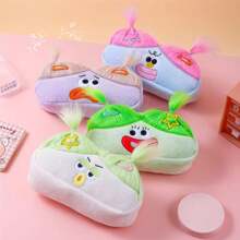 Creative Fuzzy Ugly Doll, Big Eye Monster, Kawaii Girl Style Pencil Case, Plush Doll Stationery Box, Funny Fuzzy Pencil Bag, Cute Ugly Fluffy Storage Bag, Large Capacity Stationery Box, Student Pencil Case, Can Also Be Used As Cosmetic Bag, Pill Box, Etc. - Purple - View 3