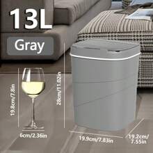 Cubo de basura con sensor inteligente - Cubo de basura con tapa automática con pilas, adecuado para cocina y baño - Pilas no incluidas, funcionamiento a ≤36V, ideal para almacenamiento de residuos de cocina y baño - Multicolor - Ver 4