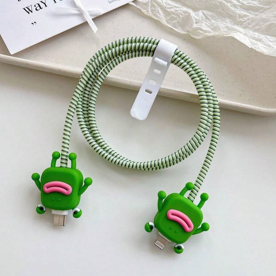 4Piece Set Of New Cartoon Data Line End Protection Kit Cute Wire