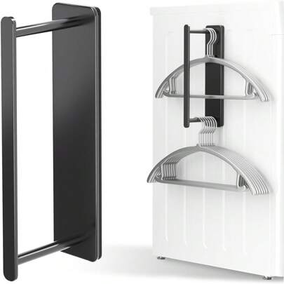Magnetic Clothes Hanger Storage, Wall-Mounted Washing Machine Hanger Storage Rack, Clothes Hanger Storage Rack