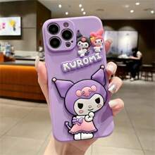 Sanrio 1PC 3D Cartoon Soft TPU Phone Case, Cute Kawaii Ochronna Etui, Kompatybilny Z Iphone 11/12 Mini/13 Pro/14 Pro Max/15 Pro Max/15 Plus/16 Wszystkie Modele, 6.3 Cala, Cute Creature Design, Phone Accessory