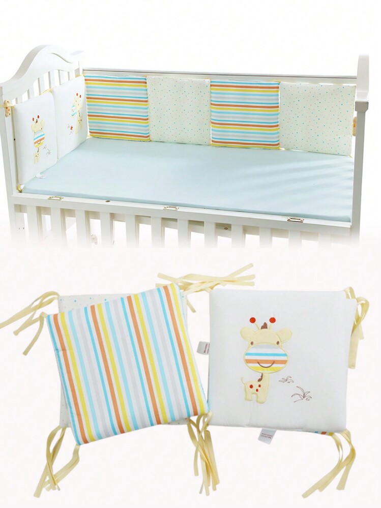 6片装婴儿床护栏垫，柔软透气，多种可爱印花图案可选 - 嬰兒床圍 - 查看 10