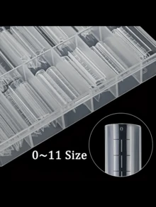 120pcs KOPER Transparent U-Shape Nail Extension Forms With Scale, Long Square Shape, Glossy Finish For Acrylic Nails - Quick Building Gel Mold - Clear - View 3