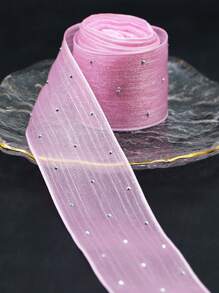 (5 Meters/Pack) Bubble Fold Sticker Rhinestone Mesh Gift Packaging Hair Accessories Bow DIY Accessories Christmas Decoration
