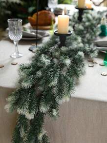 1 件圣诞人造植物花环藤蔓，家居装饰豪华假松藤挂饰客厅室内，场景装饰，节日装饰，房间装饰，家居装饰，办公室装饰，主题派对装饰，圣诞装饰，餐桌中心装饰 - 彩色 - 查看 8