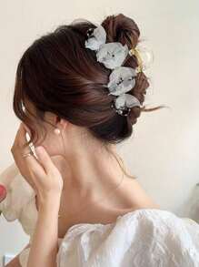 topshiny 1 件多层网状蝴蝶发夹，高品质时尚女士发饰发夹发夹发夹发夹发夹发夹秋冬发饰女士度假装女士 - 彩色 - 查看 13